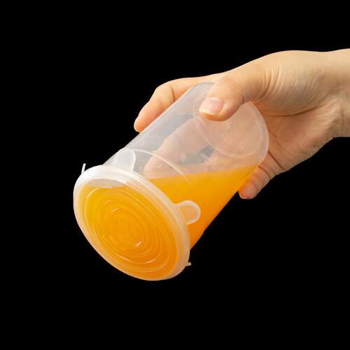 6PCS White Silicone Fresh ver Sretch Refrigerator Microwave