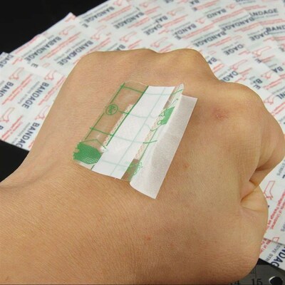 50PCS 38*38/72*19mm Transparent PU Waterproof Wound Plaster