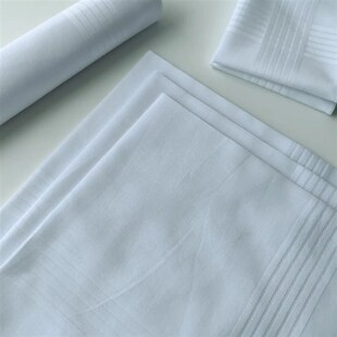 40cm pure white Thin Business Cotton handkerchief. suit feel