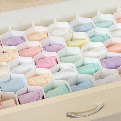 DIY Honeycomb Drawer Divider Organizer Adjustable Storage Pa
