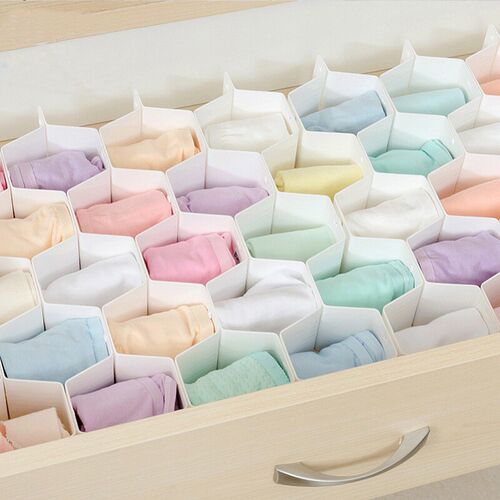 DIY Honeycomb Drawer Divider Organizer Adjustable Storage Pa