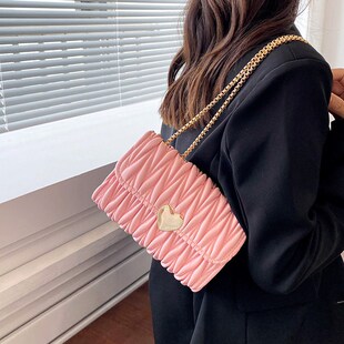 Pleated chain bag Womens bag New 2023 Fashion casual messen