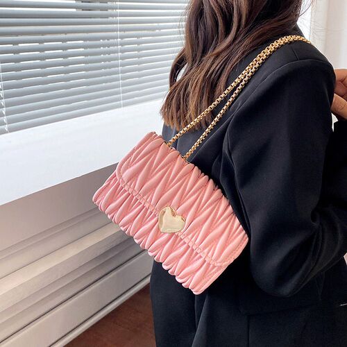 Pleated chain bag Womens bag New 2023 Fashion casual messen