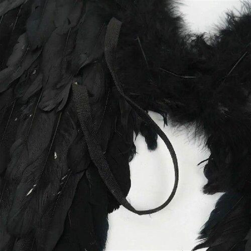 Soft White Feather Wings Black Handmade Cosplay Little
