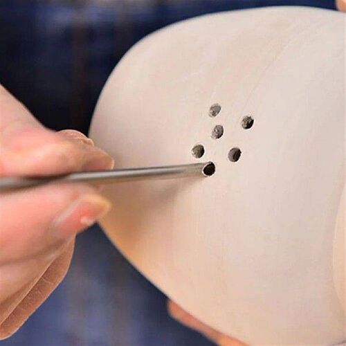 5 Pcs Circular Pottery Clay Tool Hole Punch for Ceramic