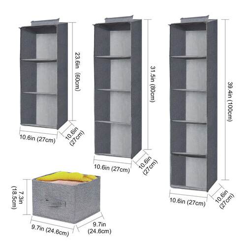 Hanging Closet Rack Shelf Tidy Hanger Wardrobe Storage Organ