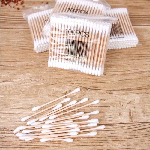 100pcs/ Pack Double Head Cotton Swab Baby Women Makeup Cotto