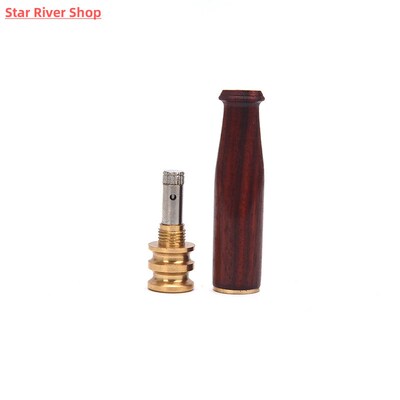 1pc Cigarette Holder Smoking Pipe Bit Straight Filter Wooden