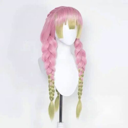 Mitsuri Kanroji Cosplay Wig Kimetsu no Yaiba Long Pink