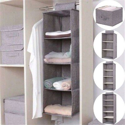 Kids Hanging Wardrobe Storage Organizer Home Living Room