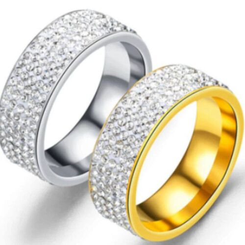 Luxury Rhinestone Ring for Women Men Crystal Geometric Finge