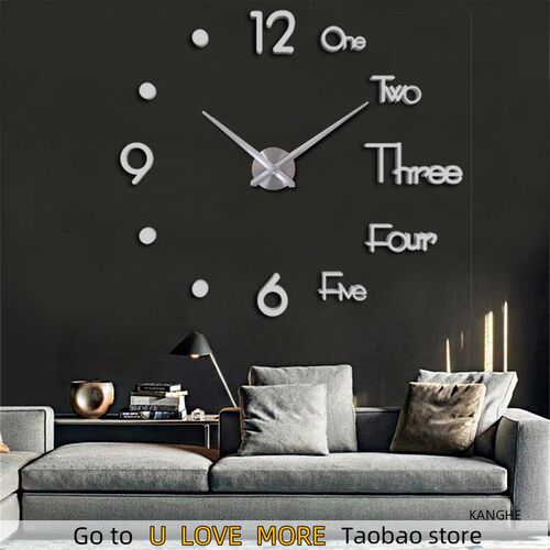 Large 3D Wall Clock Luminous Classic Wall Clocks DIY Digital