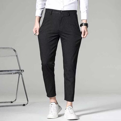 Pants Mens Spring and Summer Thin Slim-fit Stetch Cropped S