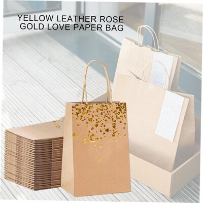 12pcs Kraft Paper Bags Snowman Christmas Gift Bags with Hand