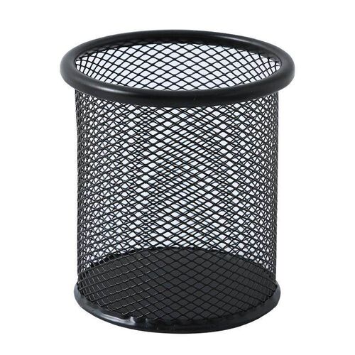 Colorful Grid Metal Pen Holder Hollow Desktop Organizer for