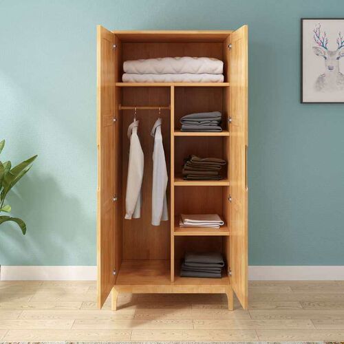 Nordic Wardrobe Modern Simple Household Solid Wood Wardrobe