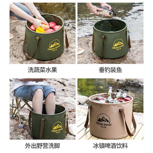 Collapsible Bucket Camping Water Storage Container Portable