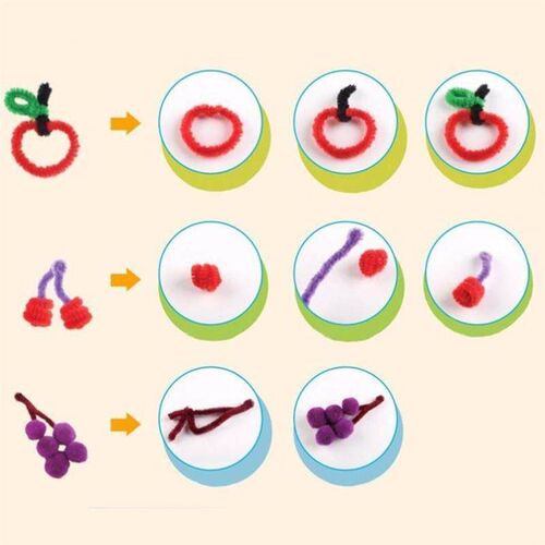 100pcs chenille stems diy materials pipe cleaner children ed
