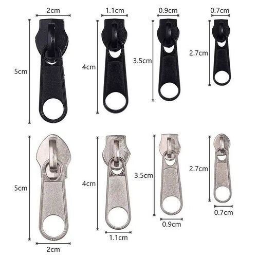5/8Pcs 4 Sizes Set Universal Instant Fix Zipper Repair Repla