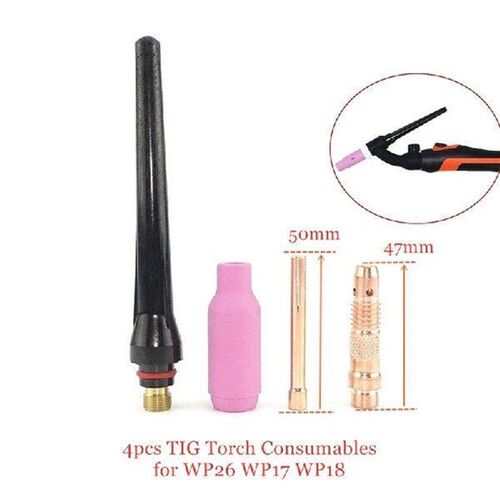 4Pcs For WP26 WP17 WP18 Argon TIG Welding Torch Consumables