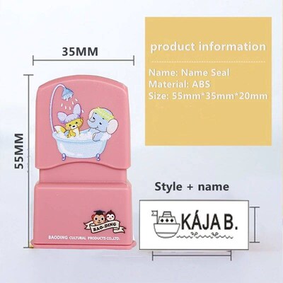 Childrens Seal Stamp Toy Baby Student Clothes Chapter Custom