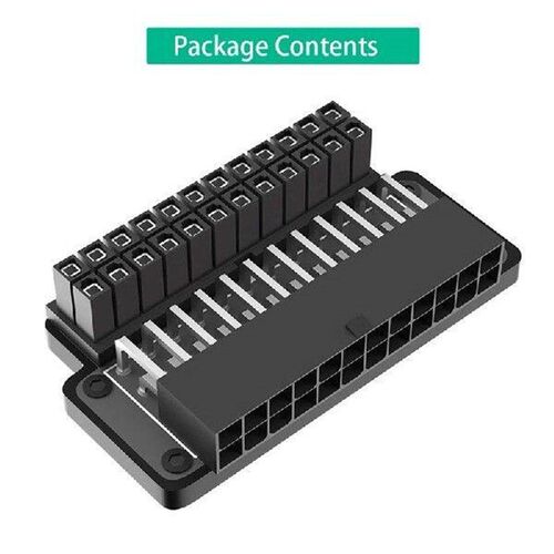 ATX 24Pin Female To 24Pin Male 90 Degree Power Plug Adapter