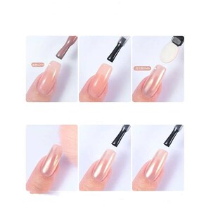 1Box Moonlight Mirror Nails Power Silver Fine Glitters Metal