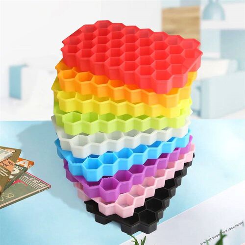 Ice Cube Tray Silicone Mold 37 Grid Honeycomb Shape Ice Cube