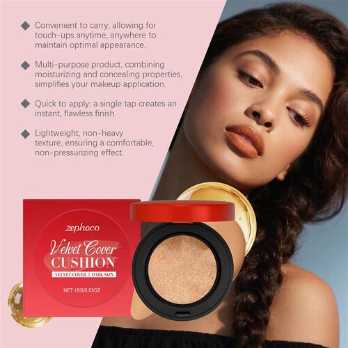 Zephoco Moisturizing Concealing Cushion - Velvet Texture for