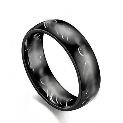 AsJerlya MIDI Ring Titanium steel One Ring of Power Ring Mov