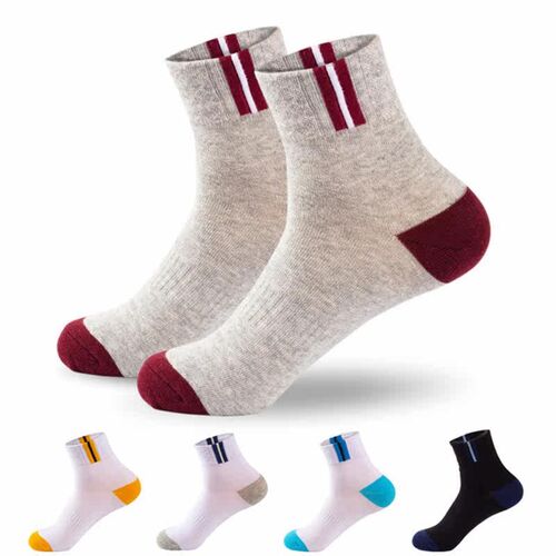 10Pcs=5Pairs Men Socks Cotton Business Dress Socks Mesh Brea