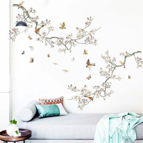 Flower Decals Tear-resistant Branches Large Wall Stickers