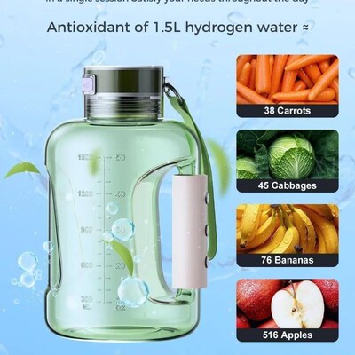 Hydrogen Water Bottle 1.5L Hydrogen Rich Portable Sports Wat