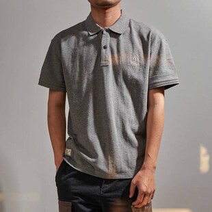 Japanese plain short sleeved mens 2023 summer lapel bottom