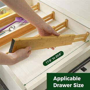 Bamboo Kitchen Drawer Dividers Organizers