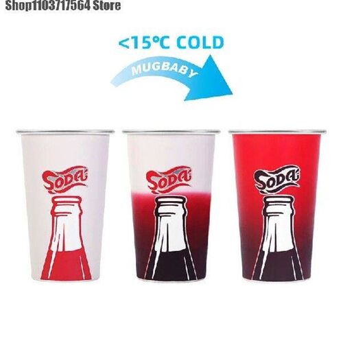 Cold color changing glass Aluminum cup Water glass Creative