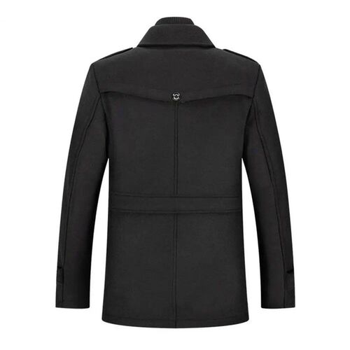 Autumn and Winter Men Woolen Coat Double Stand Collar Long S
