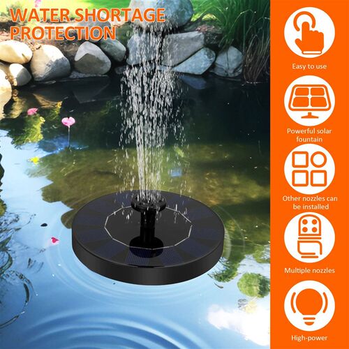 Diameter 13/18cm Solar Fountain ABS Floating Fountain Pump w