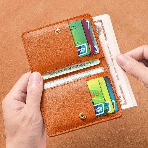 Solid Color PU Leather Small Wallet for Women Short Simple W
