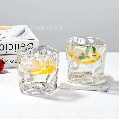 Ins Style Twist Glass Origami Cup Bar Whisky Transparent Bee