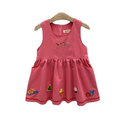 Miki Autumn New 22 Flower Cartoon Girl Bow Dress Baby Vest D