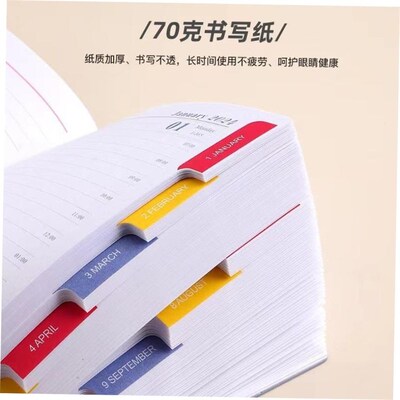 2024 English Calendar Book 365 days planner Creative Diary