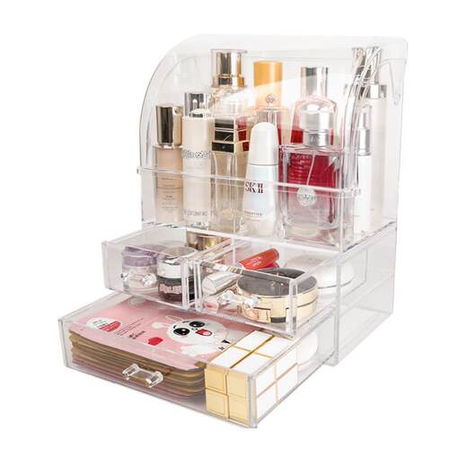 Portable Transparent Makeup Organizer Storage Box Acrylic 1