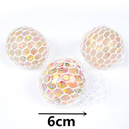 6cm Anti-Stress Squishy Ball Funny Fruit Slice Grape