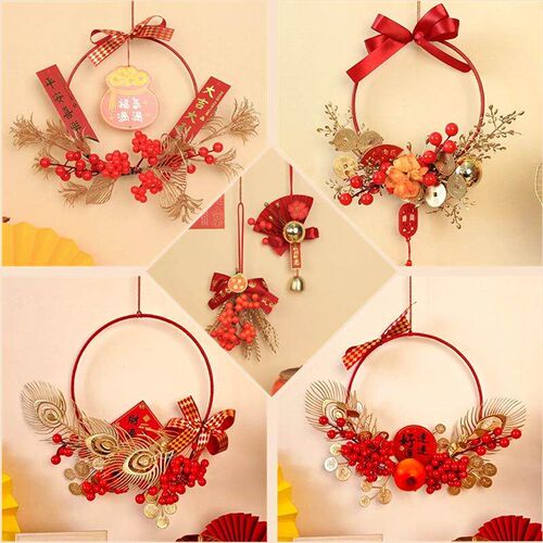 Fall Sunflower Wreath Artificial Autumn Maple Leaf