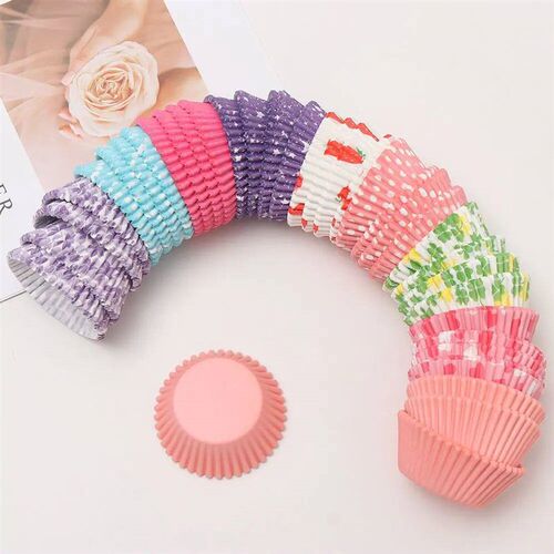 100PCS Cake Cups Paper Cupcake Liner Wrappers Cup Baking Muf