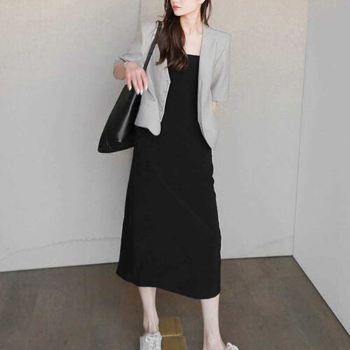 Retro High-grade Square Collar Hepburn Style Dress Spring Ne