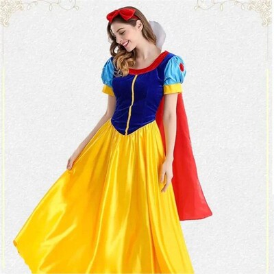 Snow White Cosplay Dress Outfit Adult Kids Girl Princess Dre