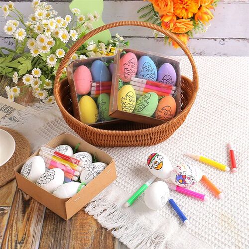 DIY Painting Easter Eggs with Paint Pen Foam Easter Eggs DIY