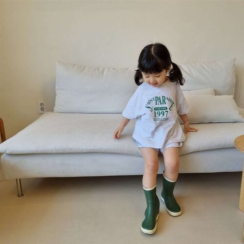 Childrens Clothing Femal Short-sleeved Suit Childrens Summ